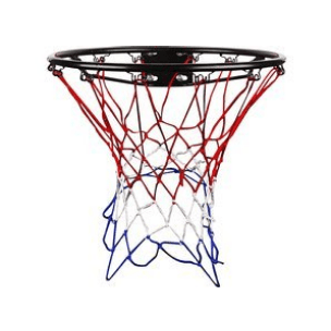 Basketballkorb mit Netz rot-weiss