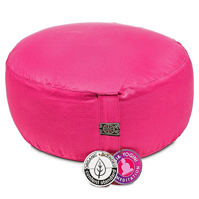 Meditationskissen pink Baumwolle BIO (OCS)