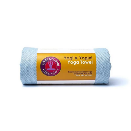 Yoga Handtuch hellblau mit Antislip-Punkten 182x63cm