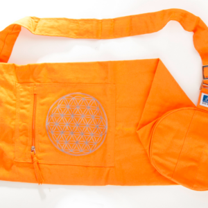 Yoga Tasche mit Blume des Lebens orange