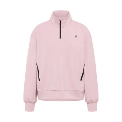 Der BICA Ladies' Crew Neck ist ein pinker Pullover mit Stehkragen und Reißverschluss, aus einem weichen und bequemen Material. Er verfügt über seitliche Taschen mit schwarzen Reißverschlüssen für zusätzlichen Komfort.