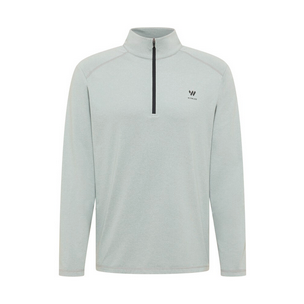 Das Santo Longsleeve Männer in grau meliert bietet einen halben Reißverschluss und lange Ärmel. Das Shirt ist aus leichtem Material gefertigt und eignet sich für Freizeit und Sport.