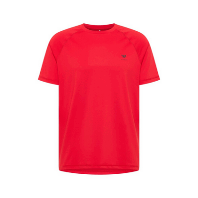 Das Witeblaze Spike Herren T-Shirt in rot, erhältlich in den Größen S bis 3XL, präsentiert sich mit einem schlichten Design, ideal für sportliche Aktivitäten.
