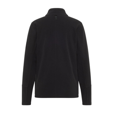 Die Agara Jacke Damen in schwarz ist eine bequeme Jacke aus weichem Material, die einen schlichten, eleganten Schnitt hat. Die Jacke bietet praktische Ärmelabschlüsse und einen hohen Kragen für zusätzlichen Komfort.