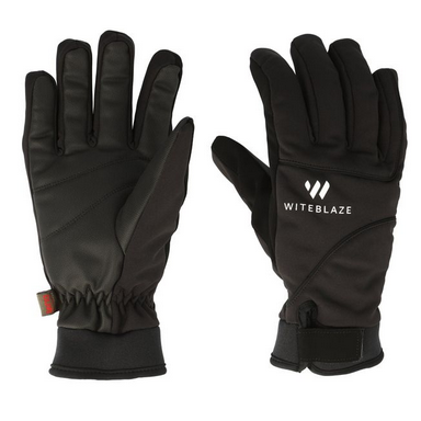 Der WB Softshell Handschuh - John von WITEBLAZE in schwarzer Farbe, besteht aus einem weichen Softshell-Material, mit elastischen Manschetten und verstellbarem Klettverschluss für einen sicheren Sitz.