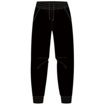 Die Sweat Pant Junior Regent V2 von Gr. 128 bis 164 in Schwarz, gefertigt aus weichem Material, bietet einen elastischen Bund mit Kordelzug und gerippten Bรผndchen fรผr eine bequeme Passform und lรคssigen Stil.