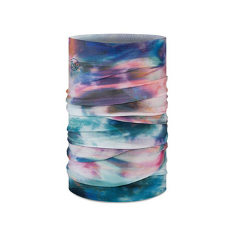 Das Buff Multifunktionstuch COOLNET UV+® in Harq-Muster kombiniert verschiedene Farbtöne wie Blau, Lila und Rosa und besteht aus leichtem, atmungsaktivem Material. Ideal für den Schutz vor UV-Strahlen.