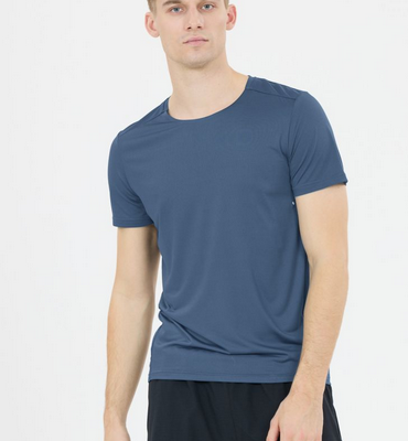 Endurance - Waane T-Shirt für Männer in dunkelblauer Farbe, hergestellt aus leichtem, atmungsaktivem Material. Das T-Shirt hat einen klassischen Rundhalsausschnitt und kurze Ärmel, ideal für sportliche Aktivitäten.