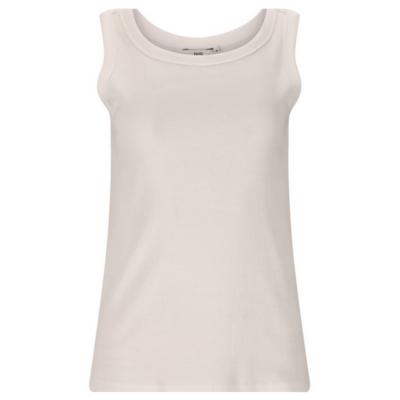 DANIEL HECHTER Rib Top Blanchard Damen in weiß, aus einem weichen, dehnbaren Material mit Rundhalsausschnitt und schmalen Trägern, ideal für lässige Anlässe.