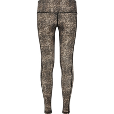 Athleticia Florence Junior lange Tight in Schwarz mit Leopardenmuster, erhältlich in den Größen 116 bis 164. Hergestellt aus dehnbarem Material, ideal für sportliche Aktivitäten. Die Tight hat einen elastischen Bund für besseren Halt.