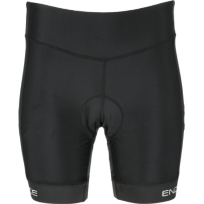 Die Radhose Endurance Propolis Damen kurz in Schwarz ist für Größen S bis XL erhältlich. Sie besteht aus elastischem Material, das einen komfortablen Sitz bietet, und verfügt über einen gepolsterten Einsatz für zusätzlichen Komfort beim Radfahren.