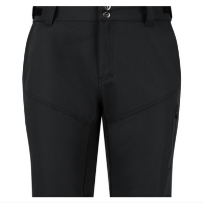 Endurance Jamilla 2-in-1 Shorts für Damen in Schwarz, geeignet für MTB, aus leichtem, strapazierfähigem Material. Die Shorts besitzen eine Kombination aus festem und elastischem Stoff, mit seitlichen Reißverschlusstaschen für einen praktischen Stauraum.