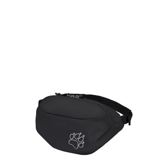 Die BERKELEY HIPBAG Bauchtasche in Schwarz besteht aus strapazierfähigem Material und ist mit einem dezenten weißen Pfotenmotiv versehen. Sie verfügt über einen verstellbaren Gurt für einen komfortablen Sitz.