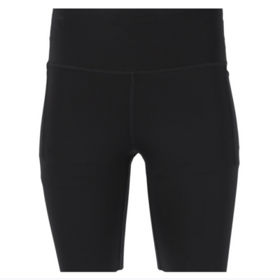 Athlecia Douna aktive kurze Tight in schwarzer Farbe, gefertigt aus elastischem Material, mit einem hohen Bund und flachen Nähten für eine angenehme Passform.