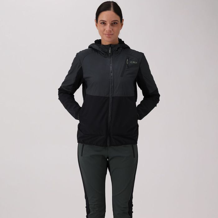 CMP Damen-Hybridjacke mit fester Kapuze