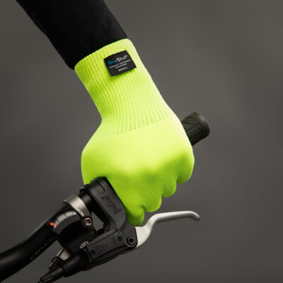 CHIBA Thermofleece Fahrradhandschuhe – schwarz / neongelb
