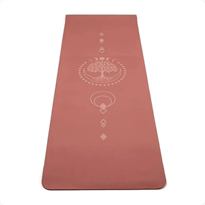 Yogamatte - Yogi & Yogini Premium TPE Yoga Matte Lebensbaum mauve